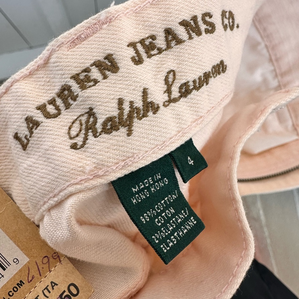 NWT Lauren Ralph Lauren Notting Hill Jeans Light Pink Size 4 Classic Straight - Picture 11 of 16
